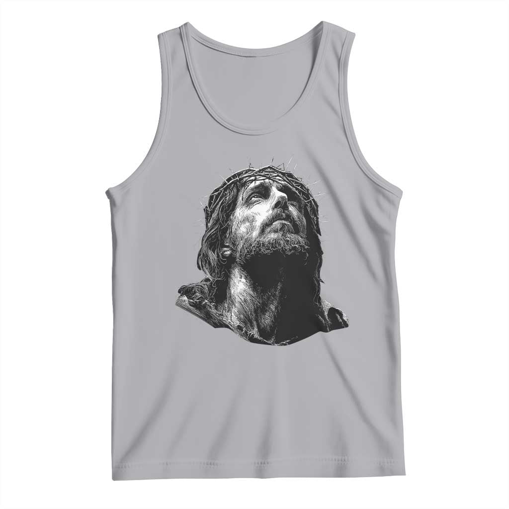 Jesus Christ Religious Christian Faith Crown Of Thorns Tank Top TS11 Athletic Heather Print Your Wear