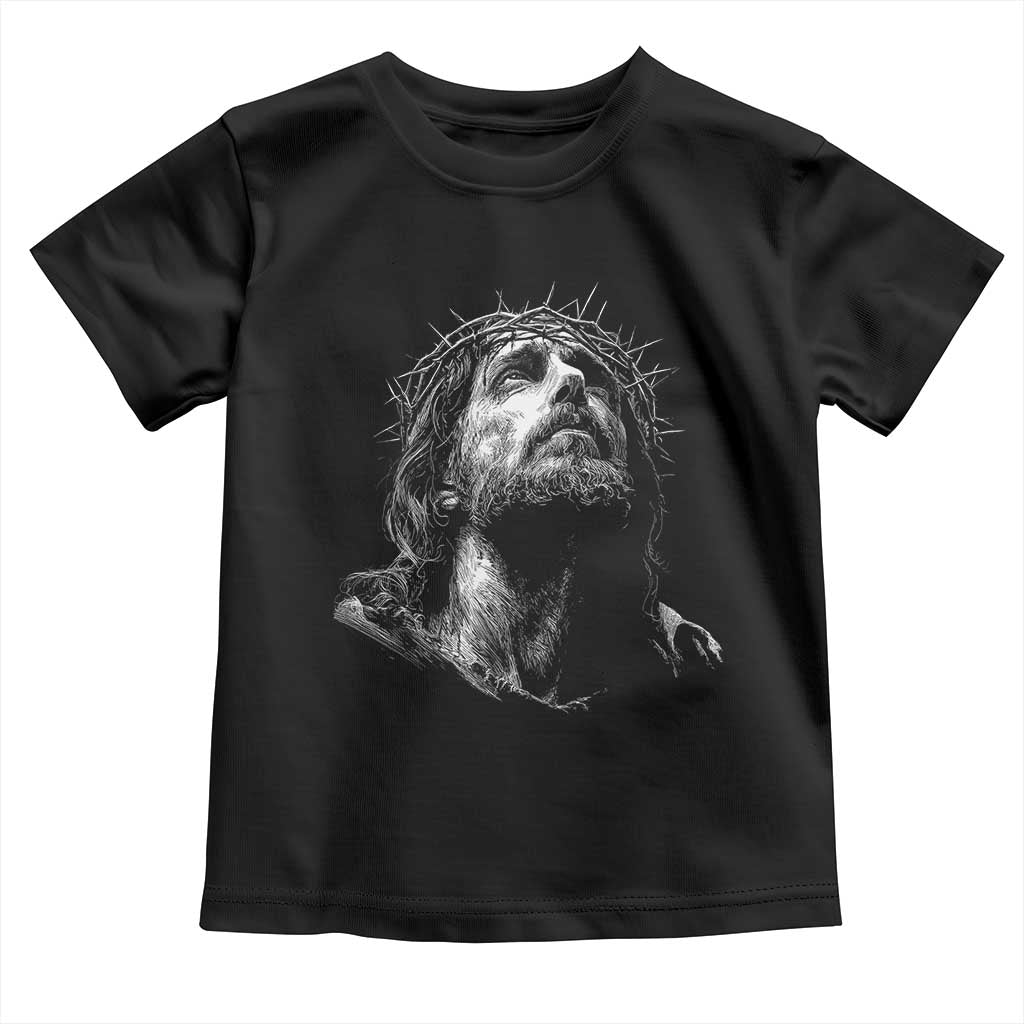 Jesus Christ Religious Christian Faith Crown Of Thorns Toddler T Shirt TS11 Black Print Your Wear