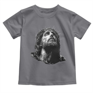 Jesus Christ Religious Christian Faith Crown Of Thorns Toddler T Shirt TS11 Charcoal Print Your Wear