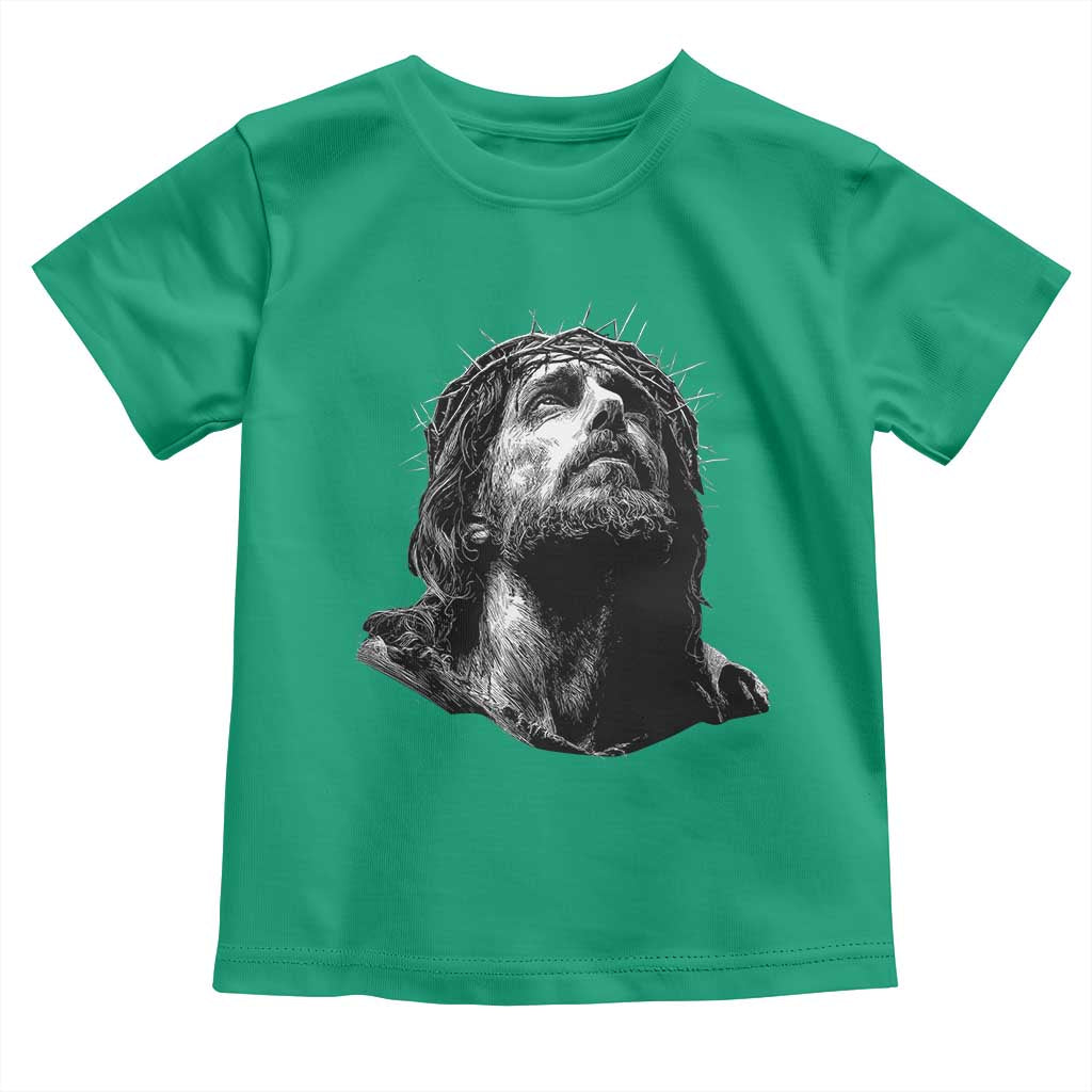 Jesus Christ Religious Christian Faith Crown Of Thorns Toddler T Shirt TS11 Irish Green Print Your Wear