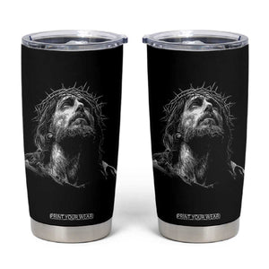 Jesus Christ Religious Christian Faith Crown Of Thorns Tumbler Cup TS11 Black Print Your Wear