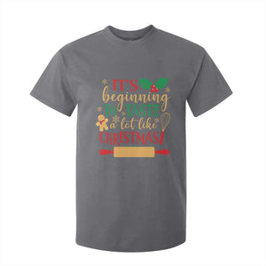Funny Christmas Baker T Shirt For Kid It's Beginning To Taste A Lot Like Christmas Gingerbread TS11 Charcoal Print Your Wear