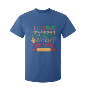 Funny Christmas Baker T Shirt For Kid It's Beginning To Taste A Lot Like Christmas Gingerbread TS11 Royal Blue Print Your Wear