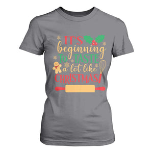Funny Christmas Baker T Shirt For Women It's Beginning To Taste A Lot Like Christmas Gingerbread TS11 Charcoal Print Your Wear