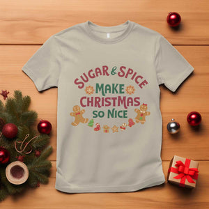 Funny Christmas Baking T Shirt Sugar And Spice Make Christmas So Nice Gingerbread TS11 Sand Print Your Wear