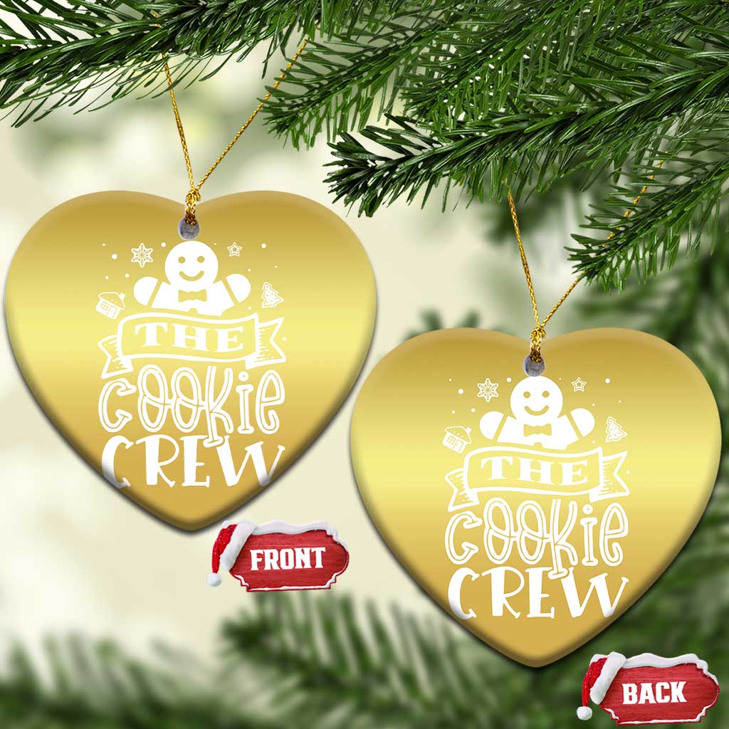 Funny The Cookie Crew Christmas Ornament Christmas Baking Team Gingerbread TS11 Heart Gold Print Your Wear