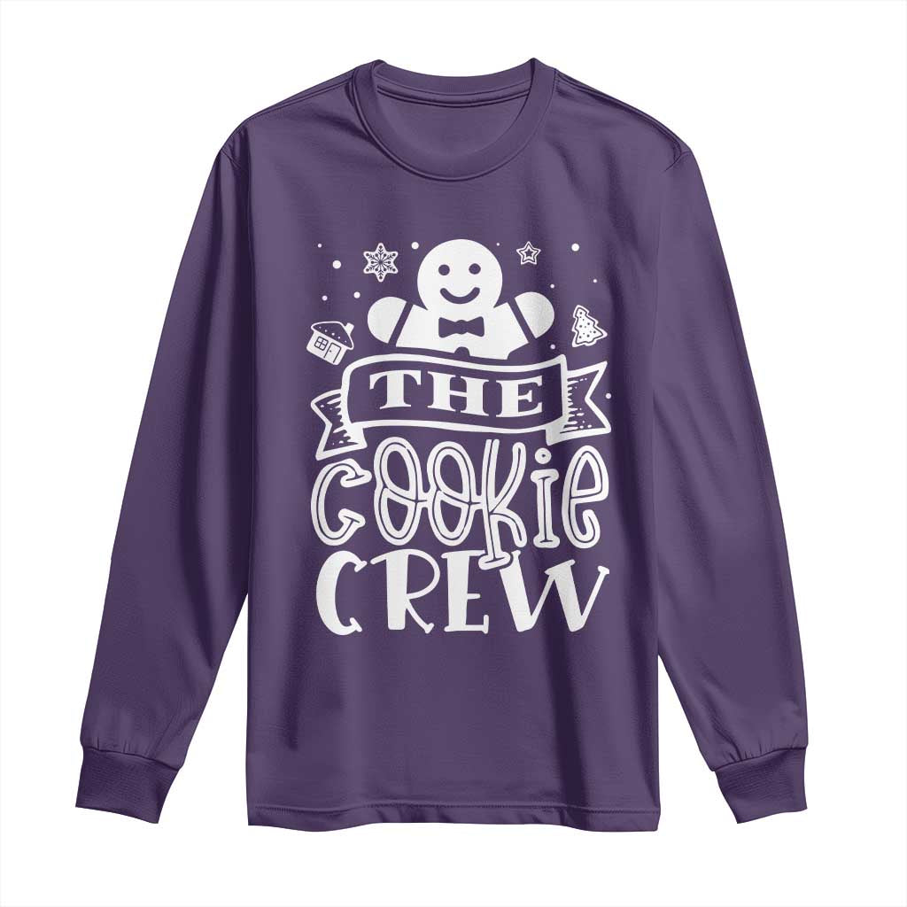 Funny The Cookie Crew Long Sleeve Shirt Christmas Baking Team Gingerbread TS11 Purple Print Your Wear