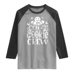 Funny The Cookie Crew Raglan Shirt Christmas Baking Team Gingerbread TS11 Sport Gray Black Print Your Wear