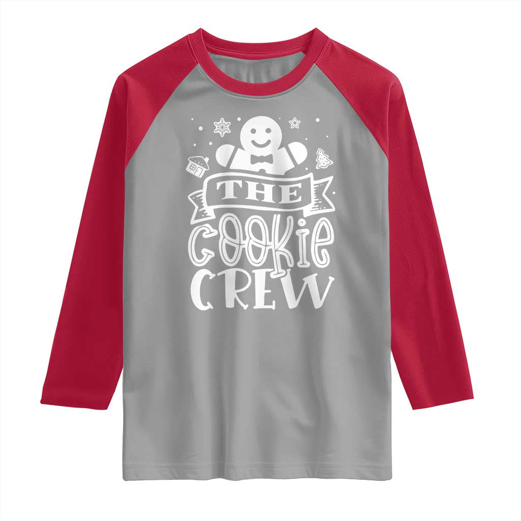 Funny The Cookie Crew Raglan Shirt Christmas Baking Team Gingerbread TS11 Sport Gray Red Print Your Wear