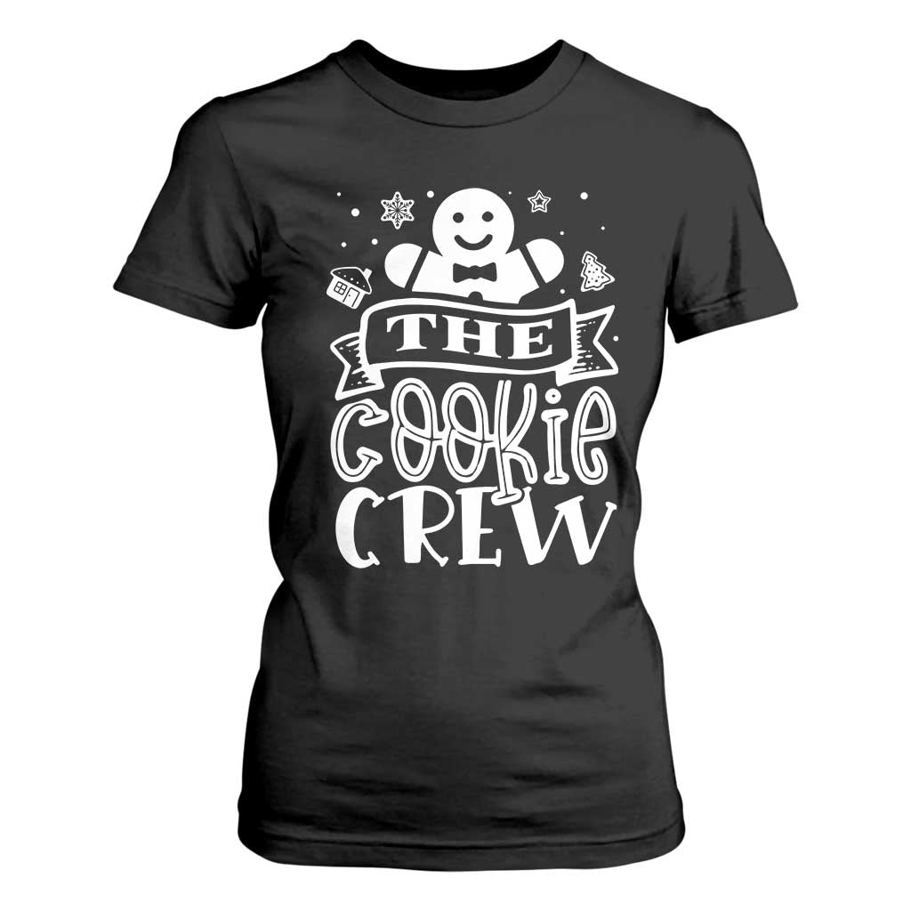 Funny The Cookie Crew T Shirt For Women Christmas Baking Team Gingerbread TS11 Black Print Your Wear