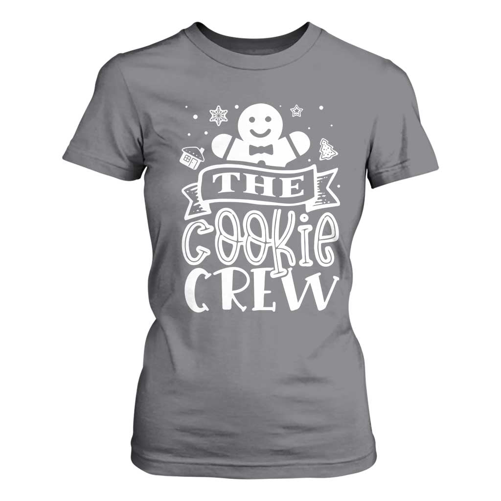 Funny The Cookie Crew T Shirt For Women Christmas Baking Team Gingerbread TS11 Charcoal Print Your Wear
