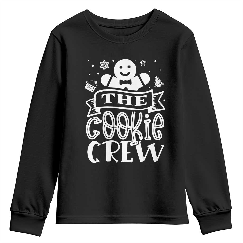 Funny The Cookie Crew Youth Sweatshirt Christmas Baking Team Gingerbread TS11 Black Print Your Wear