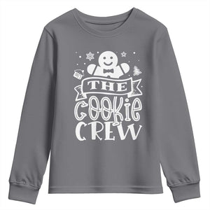 Funny The Cookie Crew Youth Sweatshirt Christmas Baking Team Gingerbread TS11 Charcoal Print Your Wear