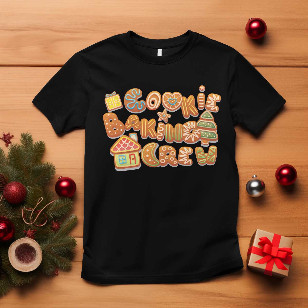 Funny Christmas Baking T Shirt Cookie Baking Crew Family Matching TS11 Black Print Your Wear