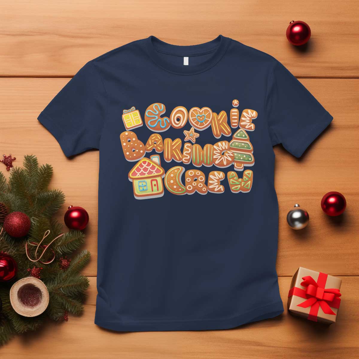 Funny Christmas Baking T Shirt Cookie Baking Crew Family Matching TS11 Navy Print Your Wear