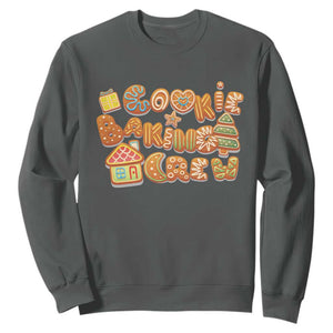 Funny Christmas Baking Sweatshirt Cookie Baking Crew Family Matching TS11 Dark Heather Print Your Wear