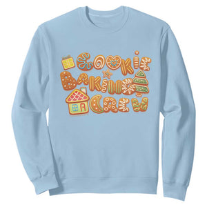 Funny Christmas Baking Sweatshirt Cookie Baking Crew Family Matching TS11 Light Blue Print Your Wear