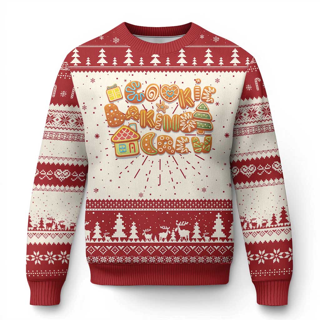 Funny Xmas Baking Ugly Christmas Sweater Cookie Baking Crew Family Matching TS11 Red Print Your Wear