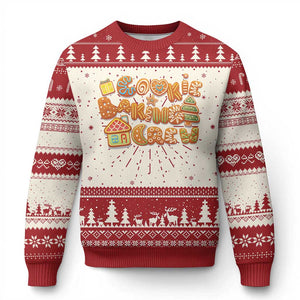 Funny Xmas Baking Ugly Christmas Sweater Cookie Baking Crew Family Matching TS11 Red Print Your Wear