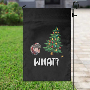Funny Moo Deng Christmas Garden Flag What Santa Cute Hippo Zoo Meme Baby Pygmy Xmas Tree TS11 Print Your Wear