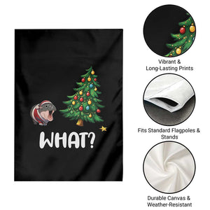 Funny Moo Deng Christmas Garden Flag What Santa Cute Hippo Zoo Meme Baby Pygmy Xmas Tree TS11 Print Your Wear