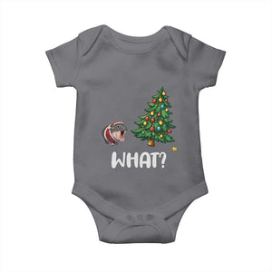 Funny Moo Deng Christmas Baby Onesie What Santa Cute Hippo Zoo Meme Baby Pygmy Xmas Tree TS11 Charcoal Print Your Wear