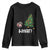 Funny Moo Deng Christmas Youth Sweatshirt What Santa Cute Hippo Zoo Meme Baby Pygmy Xmas Tree TS11 Black Print Your Wear