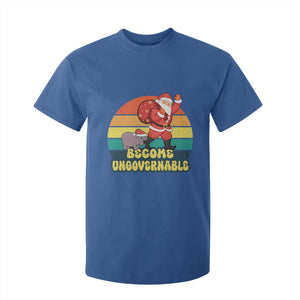 Funny Moo Deng Christmas T Shirt For Kid Become Ungovernable Xmas Santa TS11 Royal Blue Print Your Wear