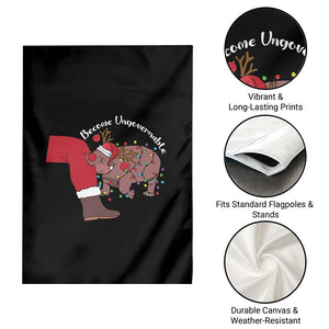 Funny Moo Deng Christmas Garden Flag Become Ungovernable Reindeer Xmas Santa TS11 Print Your Wear