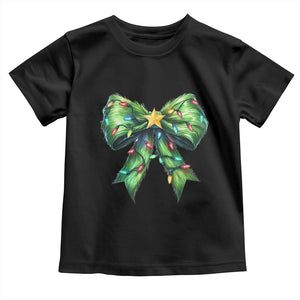 Funny Christmas Coquette Baby Shirt Green Xmas Tree Bow TS11 Black Print Your Wear