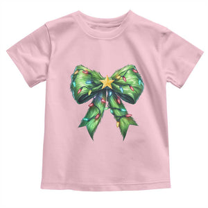 Funny Christmas Coquette Baby Shirt Green Xmas Tree Bow TS11 Light Pink Print Your Wear