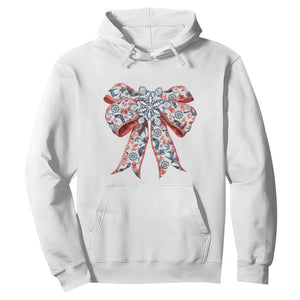 Funny Toile Folk Art Scandinavian Coquette Bow Christmas Hoodie TS11 White Print Your Wear