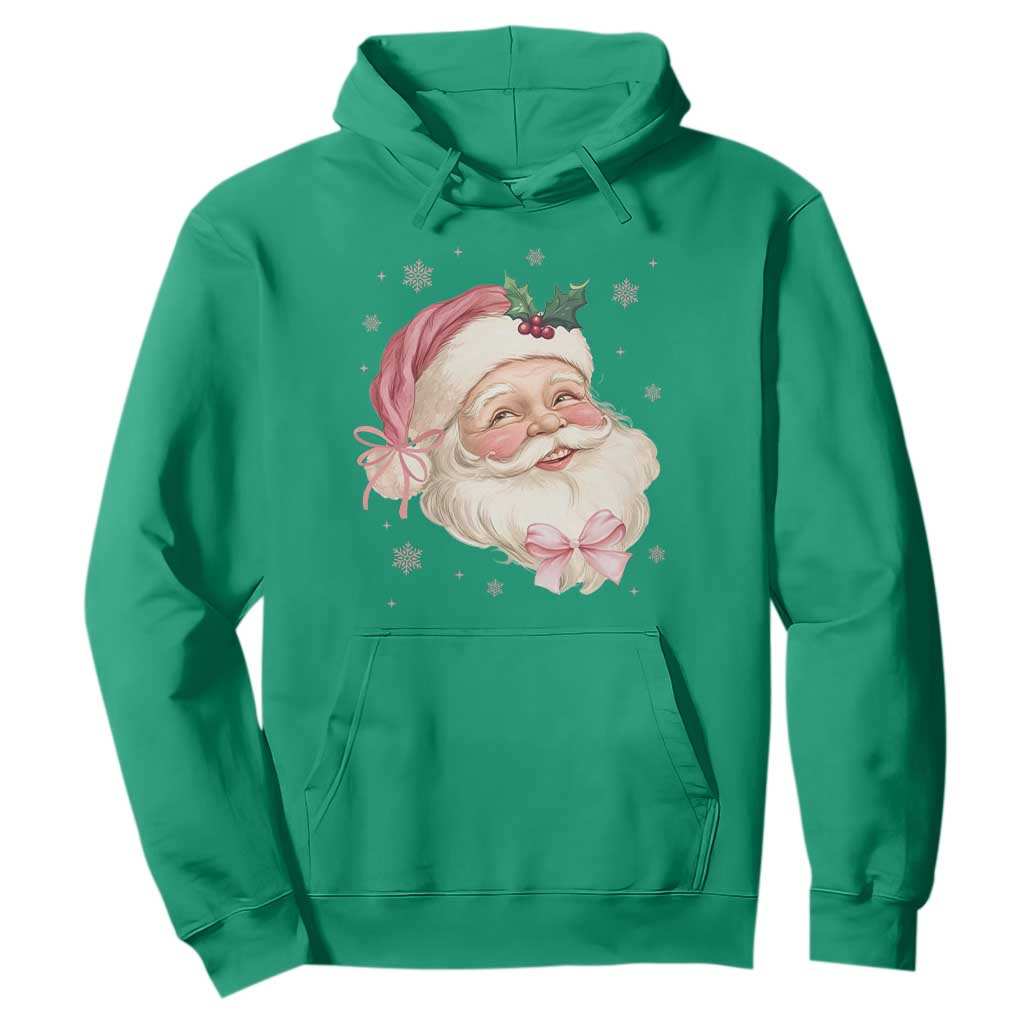 Christmas Coquette Pink Santa Bow Hoodie TS11 Irish Green Print Your Wear