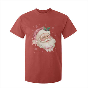 Christmas Coquette Pink Santa Bow T Shirt For Kid TS11 Red Print Your Wear