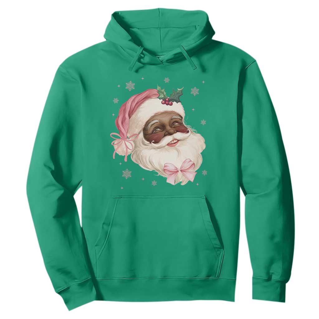 Christmas Coquette Pink Black Santa Bow Hoodie TS11 Irish Green Print Your Wear