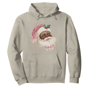 Christmas Coquette Pink Black Santa Bow Hoodie TS11 Sand Print Your Wear