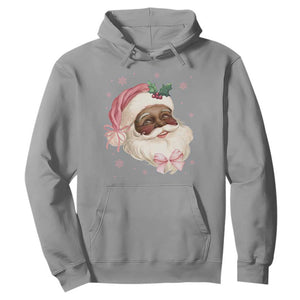 Christmas Coquette Pink Black Santa Bow Hoodie TS11 Sport Gray Print Your Wear