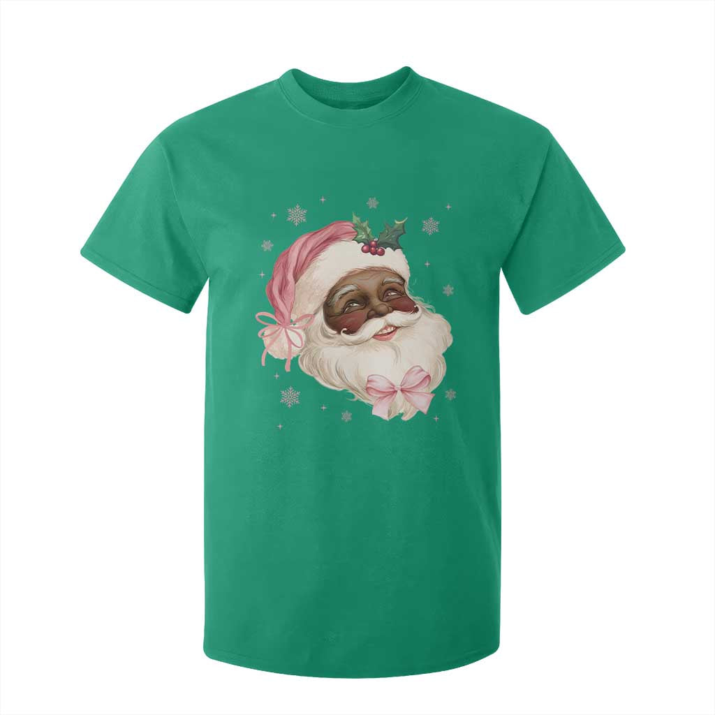 Christmas Coquette Pink Black Santa Bow T Shirt For Kid TS11 Irish Green Print Your Wear