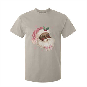 Christmas Coquette Pink Black Santa Bow T Shirt For Kid TS11 Sand Print Your Wear