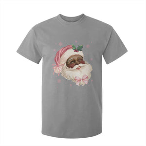 Christmas Coquette Pink Black Santa Bow T Shirt For Kid TS11 Sport Gray Print Your Wear