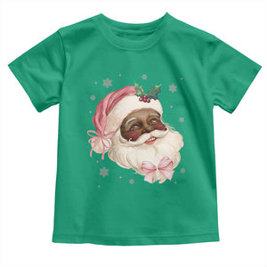 Christmas Coquette Pink Black Santa Bow Toddler T Shirt TS11 Irish Green Print Your Wear