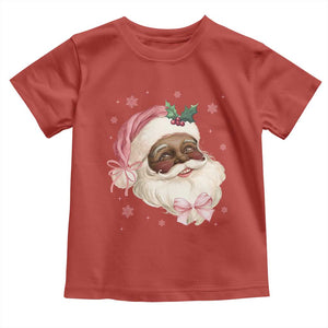 Christmas Coquette Pink Black Santa Bow Toddler T Shirt TS11 Red Print Your Wear