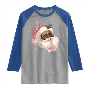 Christmas Coquette Pink Black Santa Bow Raglan Shirt TS11 Sport Gray Royal Print Your Wear