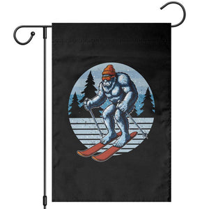 Funny Skiing Bigfoot Ski Winter Sport Yeti Snowboarder Skier Garden Flag TS11 Black Print Your Wear