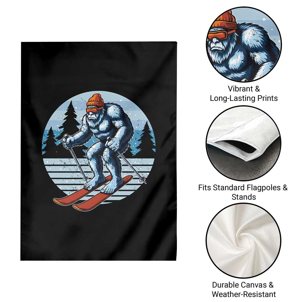 Funny Skiing Bigfoot Ski Winter Sport Yeti Snowboarder Skier Garden Flag TS11 Print Your Wear