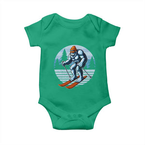 Funny Skiing Bigfoot Ski Winter Sport Yeti Snowboarder Skier Baby Onesie TS11 Irish Green Print Your Wear