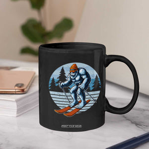 Funny Skiing Bigfoot Ski Winter Sport Yeti Snowboarder Skier Coffee Mug TS11 Print Your Wear