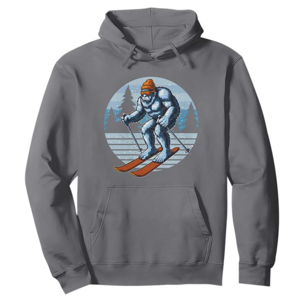 Funny Skiing Bigfoot Ski Winter Sport Yeti Snowboarder Skier Hoodie TS11 Charcoal Print Your Wear