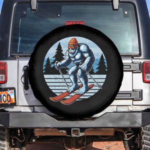 Funny Skiing Bigfoot Ski Winter Sport Yeti Snowboarder Skier Spare Tire Cover TS11 No hole Black Print Your Wear