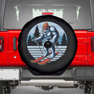 Funny Skiing Bigfoot Ski Winter Sport Yeti Snowboarder Skier Spare Tire Cover TS11 Black Print Your Wear